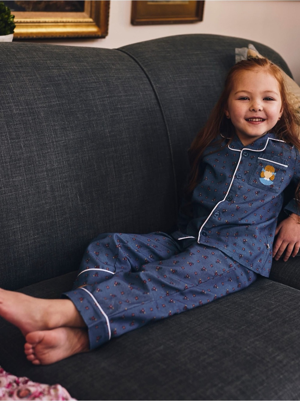 American Girl Kirsten & Posh Peanut Blue Girls' Cotton Pajama Set